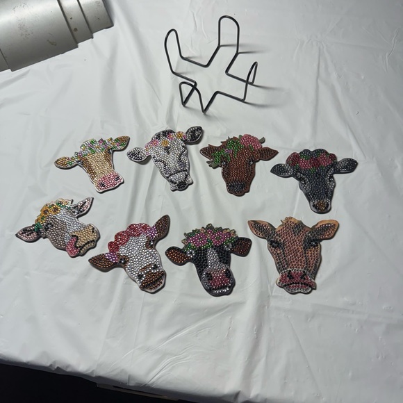 Colorful Cow Coaster Set - Picture 6 of 6